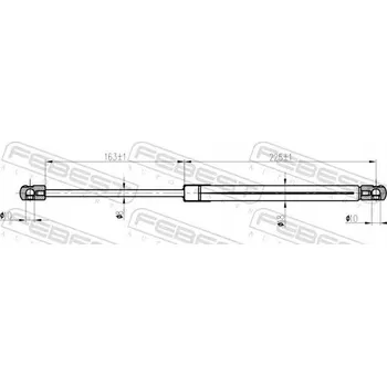 Dveře karosérie Plynová vzpěra, víko zavazadlového prostoru Febest 26117-007