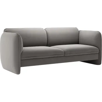 Pohovka Micadoni Tmavě šedá sametová trojmístná pohovka Georgia 204 cm