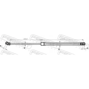 Dveře karosérie Plynová pružina, víko zavazadlového prostoru Febest 26117-006