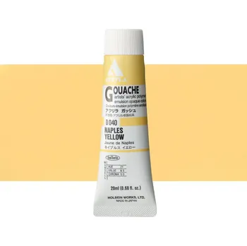 Vodová barva Akryl kvašová barva Holbein - Naples Yellow Balení: 20 ml