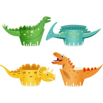 Party dekorace Sada 8 košíčků na muffiny s motivem dinosaurů