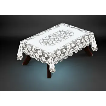 ubrus Žakárový ubrus ALICE více rozměrů bílá MyBestHome Rozměr: 150x100 cm