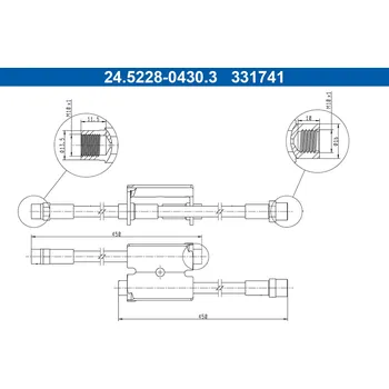 Brzdová hadice, , ATE, 24.5228-0430.3