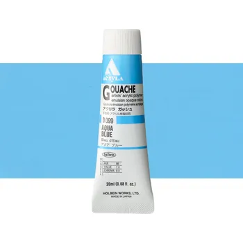 Vodová barva Akryl kvašová barva Holbein - Aqua Blue Balení: 20 ml