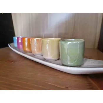 Sklenice Brusel sada panáků keramická