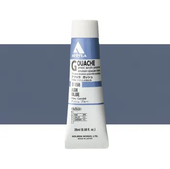 Vodová barva Akryl kvašová barva Holbein - Ash Blue Balení: 20 ml