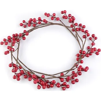 umělá květina Stoklasa Umělá větvička jeřabin 150 cm tmavě červená