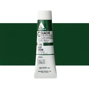 Vodová barva Akryl kvašová barva Holbein - Deep Green Balení: 20 ml