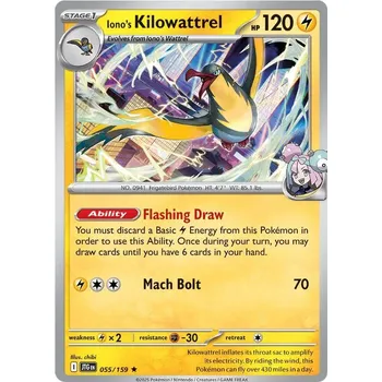 Sběratelská karetní hra Iono's Kilowattrel 055/159 - Journey Together Typ karty: Holo