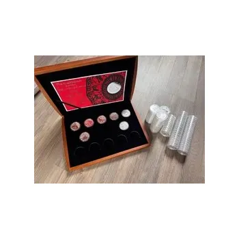 Sada sedmi stříbrných mincí 1/2oz Perth Mint Lunarní kalendář Série III v etui s kartou mincí
