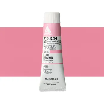 Vodová barva Akryl kvašová barva Holbein - Light Magenta Balení: 20 ml