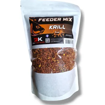 Nástraha DK Fishing - Krmítková směs Feeder mix vlhčený KRILL 1kg