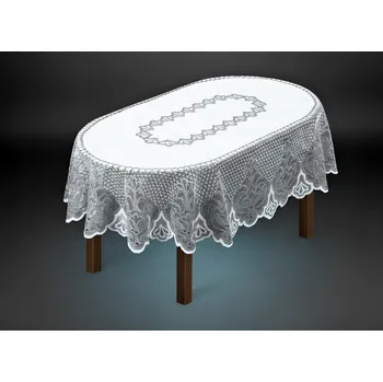 ubrus Žakárový ubrus CVETA oválný více rozměrů šedá MyBestHome Rozměr: 180x130 cm