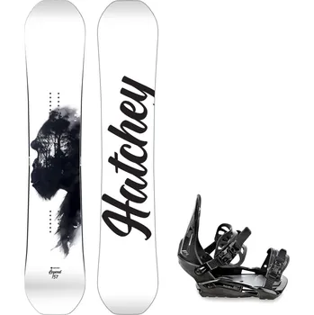 Snowboard Snowboard komplet Hatchey Legend + vázání RAVEN S230 Black Velikost: 145 cm, Velikost vázání: S/M