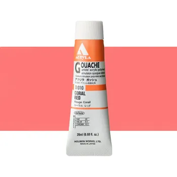Vodová barva Akryl kvašová barva Holbein - Coral Red Balení: 20 ml