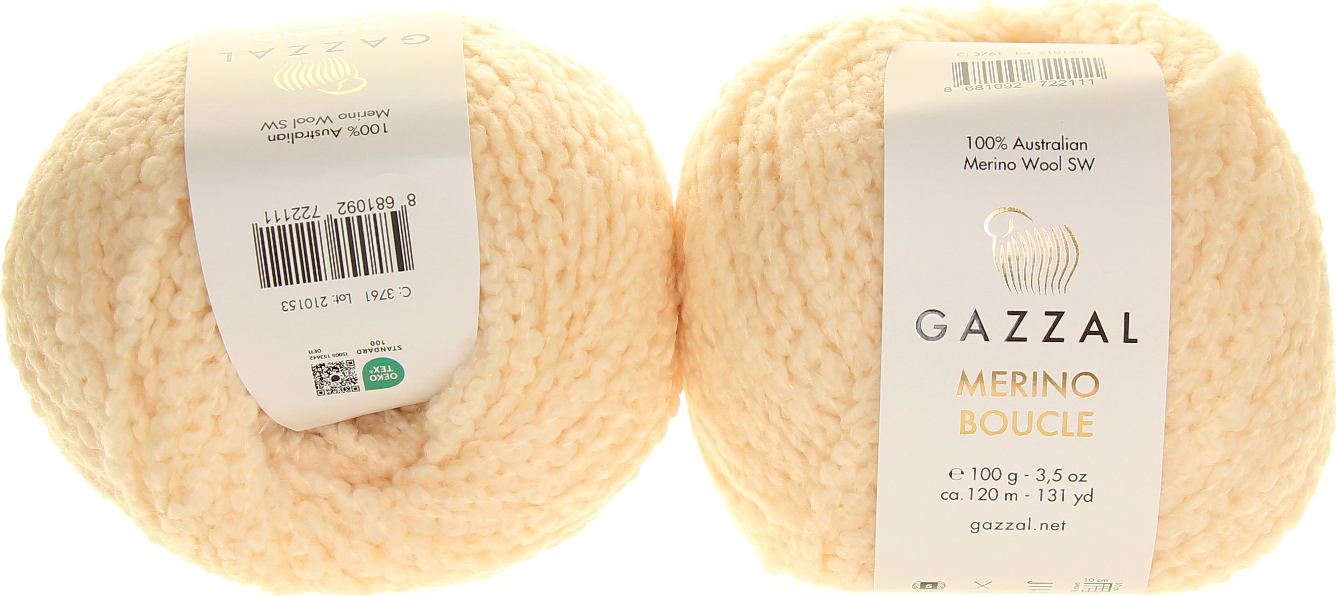 Gazzal Merino Boucle 3761 smetanová