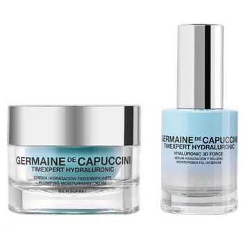 Kosmetická sada Vánoční balíček TIMEXPERT HYDRALURONIC Rich – Krém 50 ml, Sérum 30 ml, Necesér, Taška s kožešinou – Germaine de Capuccini Hydratuje a vyživuje normální až suchou pleť, zanechává ji hebkou, jemnou a zářivou.