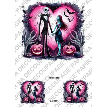 Umělecký papír Rýžový a soft papír na decoupage - Tim Burton - KB3350 Materiál: Soft, Rozměr: A4