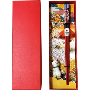 Dárková krabička Dárková krabička s hůlkami a odkládátkem Lucky Cat - Golden Turtle