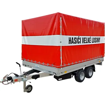 Přívěs k motorovému vozidlu Brzděný přívěs s plachtou AVZ 32 B2 2000kg 3000x1800mm pro hasiče