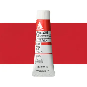 Vodová barva Akryl kvašová barva Holbein - Pure Red Balení: 20 ml