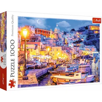 Puzzle Trefl Puzzle 1000 dílků Ostrov Procida v noci Itálie