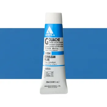 Vodová barva Akryl kvašová barva Holbein - Cerulean Blue Balení: 20 ml