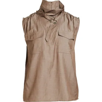 Dámské tričko Top Nu Denmark 8550-46 béžový bez rukávů Velikost: 36