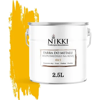 barva na kov Barva antikorozní barva na kov NIKKI 2,5 l ŽLUTÁ KADMIUM RAL 1021 polomatná