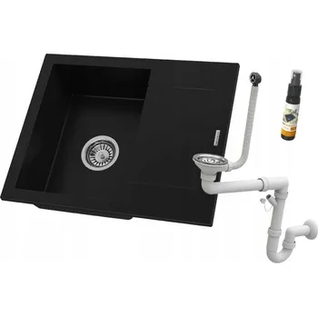 Granitový dřez Jednokomorový granitový dřez Granitan Bello, černý