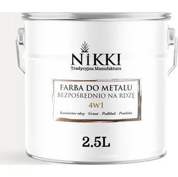 barva na kov Barva antikorozní barva na kov NIKKI 2,5 l BÍLÁ DOPRAVNÍ RAL 9016 polomat