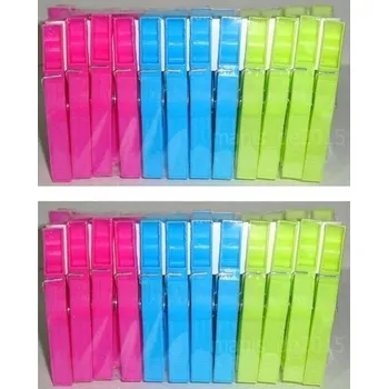 Kolíčky plastové, vícebarevné, 24 ks, 8 cm