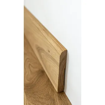 Podlahová lišta Dubová podlahová lišta LEVEL 4, síla 20 mm, výška 60 mm