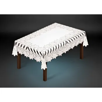 ubrus Žakárový ubrus SHERIF více rozměrů bílá MyBestHome Rozměr: 250x140 cm