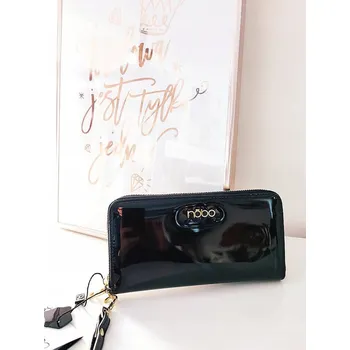Peněženka NOBO velká lakovaná černá peněženka