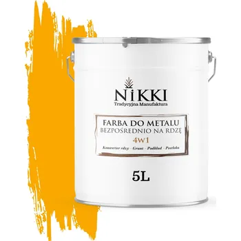 barva na kov Barva antikorozní barva na kov NIKKI 5 l ŽLUTÁ SIGNÁLNÍ RAL1003 polomatná