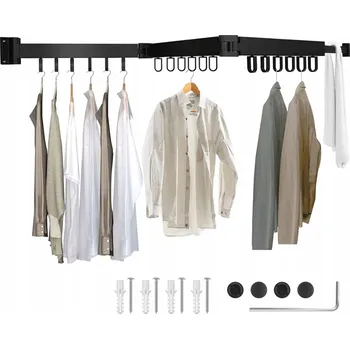 Věšák Šatní ramínko kovový bedee černý