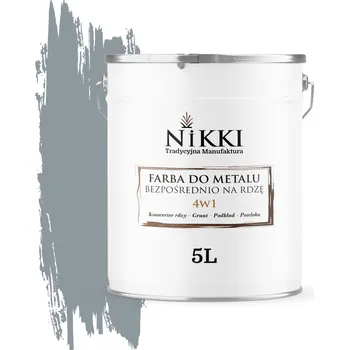barva na kov Antikorozní akrylátová Barva na kov NIKKI 5 l ŠEDOMODRÁ RAL7001 polomat
