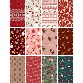 Jedlá dekorace na dort Výtisk na perníčky cukrová hmota VÝTISK VÁNOČNÍ MĚSTO 12 ks