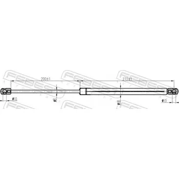 Dveře karosérie Plynová vzpěra, víko zavazadlového prostoru Febest 26117-010