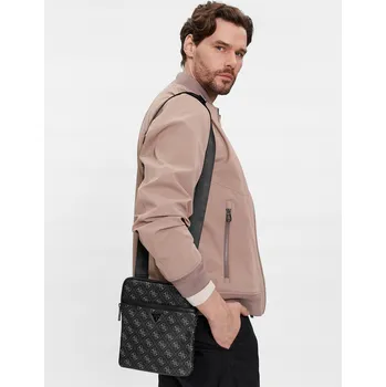 GUESS ORIGINÁLNÍ TAŠKA KABELKA PŘES RAMENO PÁNSKÁ REPORTER ČERNÁ