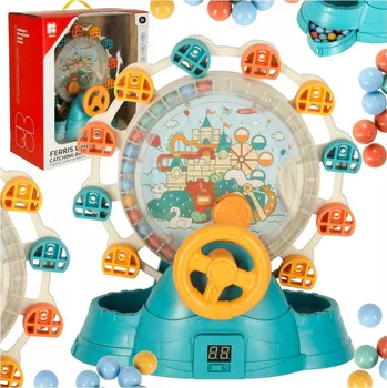 Hračka pro nejmenší Ďábelský mlýn kolotoč s volantem chytání míčků melodie počítadlo bodů