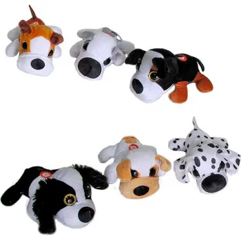 plyšák PLYŠ Pejsek ležící 15cm na baterie Zvuk 6 druhů *PLYŠOVÉ HRAČKY*