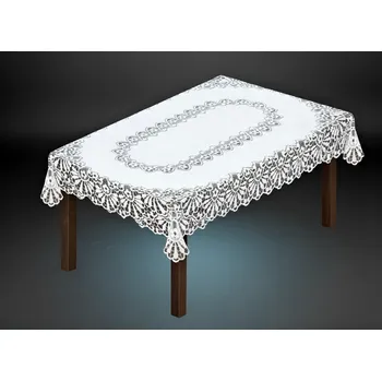 ubrus Žakárový ubrus LIDIE více rozměrů bílá MyBestHome Rozměr: 150x100 cm