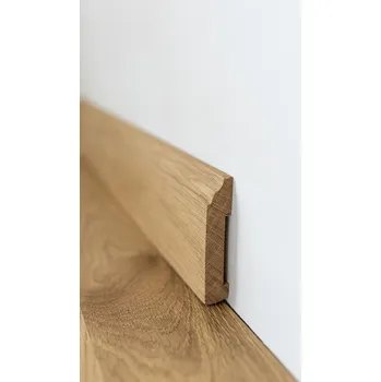 Podlahová lišta Dubová podlahová lišta LEVEL 3, síla 20 mm, výška 80 mm