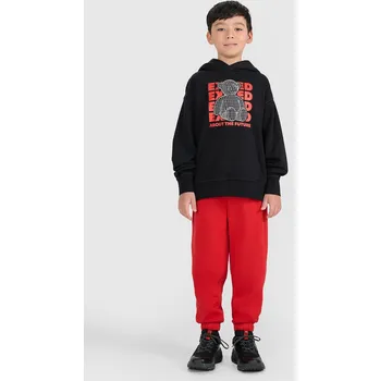 4F Chlapecké tepláky joggery - červené, velikost 146 (10-11 let)