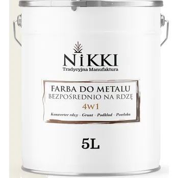 barva na kov Barva na kov NIKKI akrylová antikorozní 5 l BÍLÁ ALPSKÁ RAL9010 matná