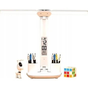 Lampička LED stolní lampička USB akumulátorová s organizérem DIKOM a LCD hodinami