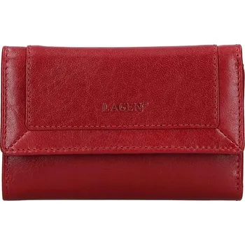 Peněženka Lagen dámská peněženka z pravé kůže červená