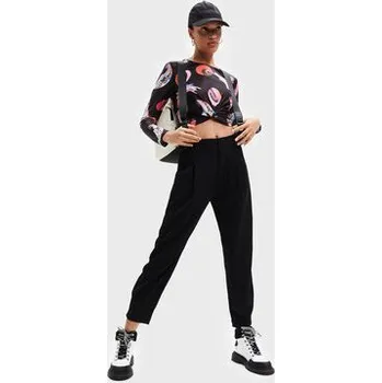 Dámská halenka Desigual Halenka MONSIEUR CHRISTIAN LACROIX Smile 22WWTK76 Černá Slim Fit L